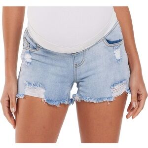 ✨2 for $35 ALL SHORTS!✨ Women's Maternity Ripped Jean Shorts size Medium